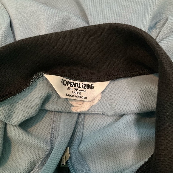 Pearl Izumi 1/2 Zip Pullover Jacket Blue Gray Size Large Arm Pocket - Picture 5 of 14